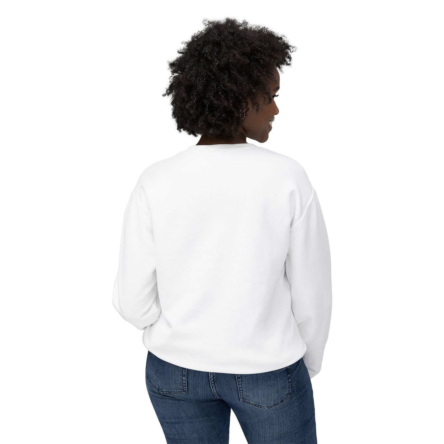 Lightweight Crewneck Sweatshirt - Mama Lightning Bolt Design