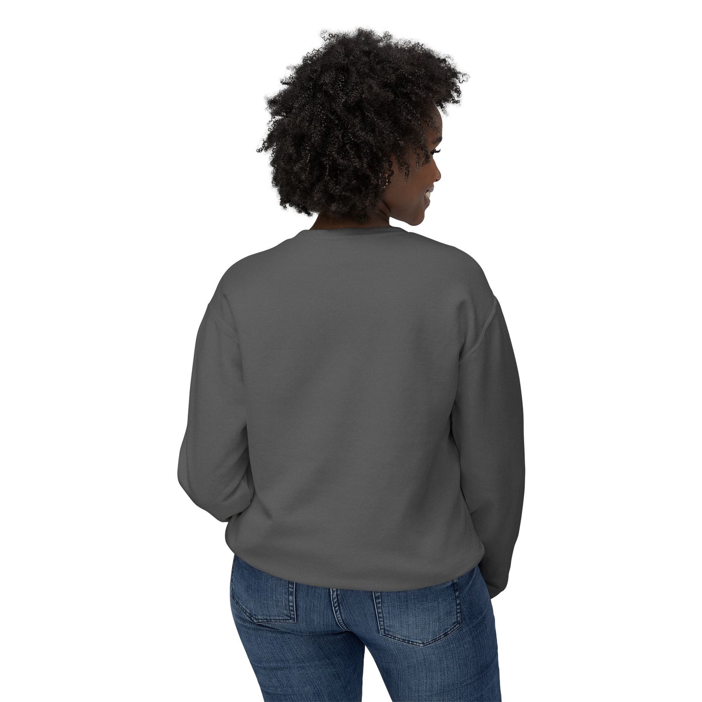 Lightweight Crewneck Sweatshirt - Mama Lightning Bolt Design