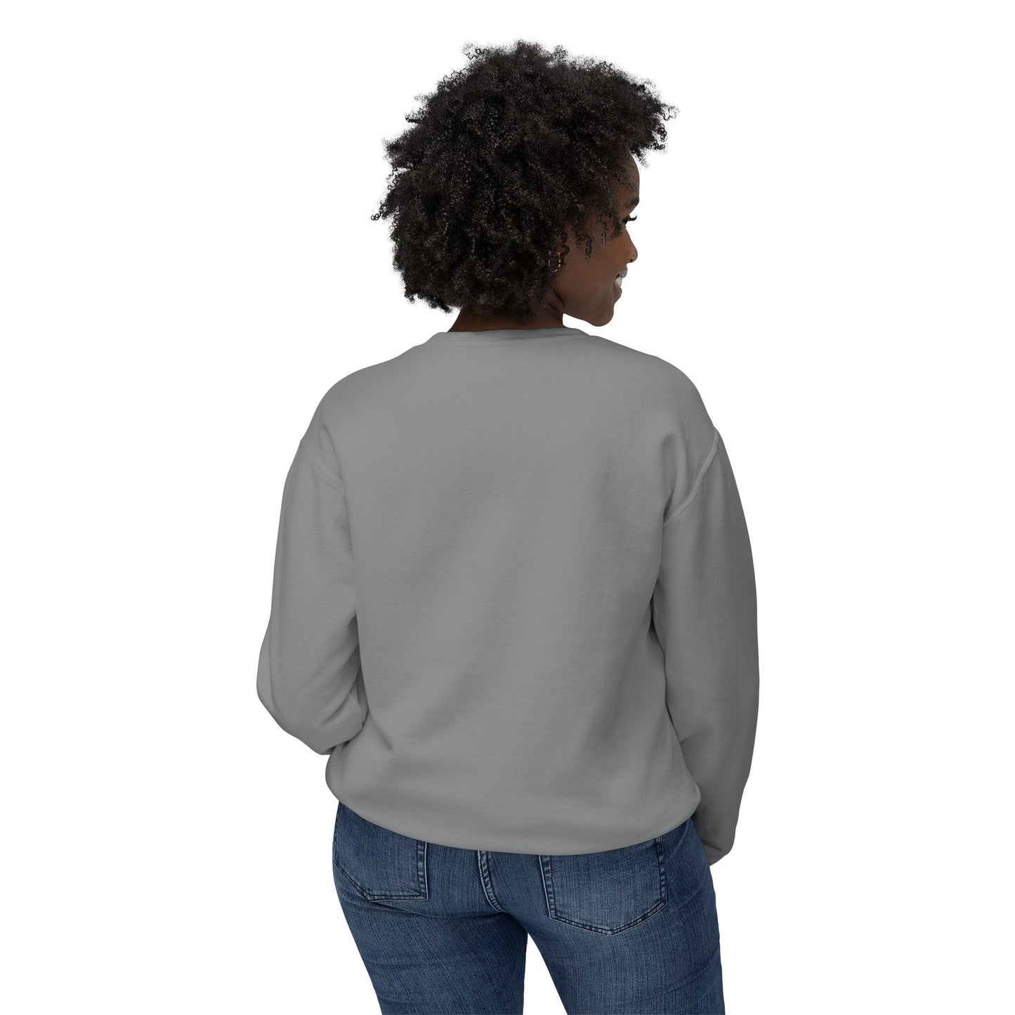 Lightweight Crewneck Sweatshirt - Mama Lightning Bolt Design