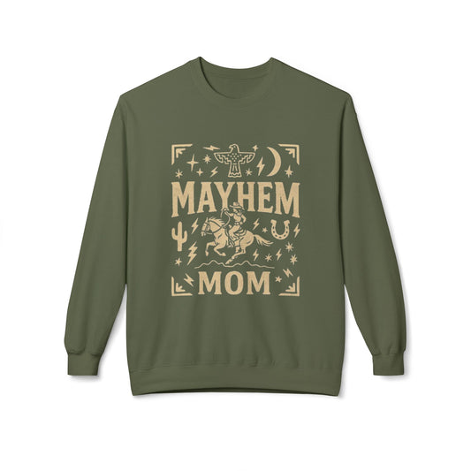 Mayhem Mom Fleece Crewneck Sweatshirt |